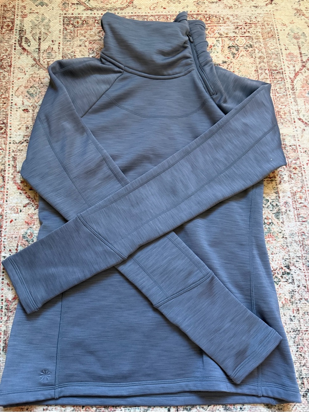 Athleta Women's High-Neck Fleece lined Long-Sleeve Pullover Sweater